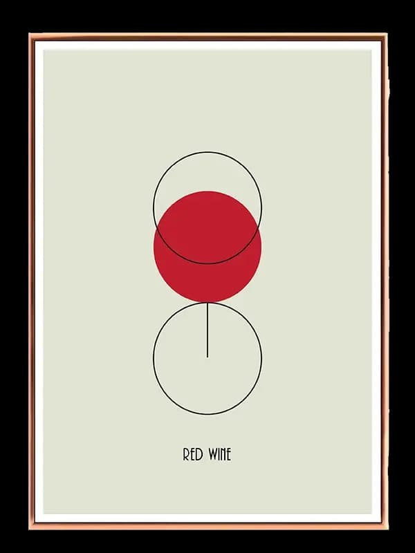 Rødvin Minimalistisk Plakat