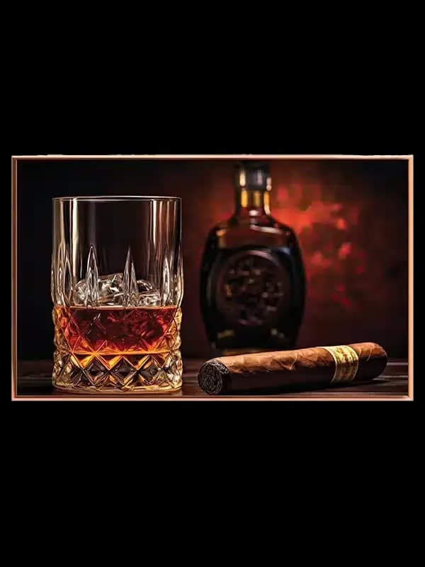 Whisky Med Cigar Plakat