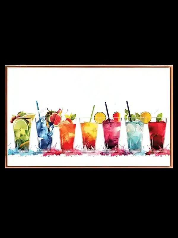 Farverige Cocktailglas Plakat