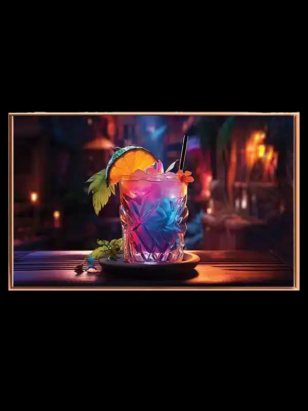 Farverig Cocktail I Glas Plakat
