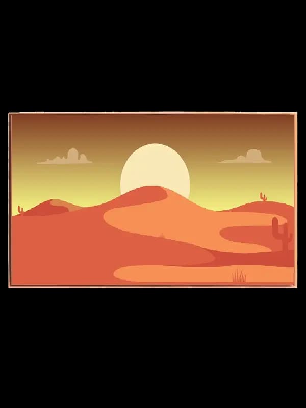 Sunset Desert Horizon Plakat