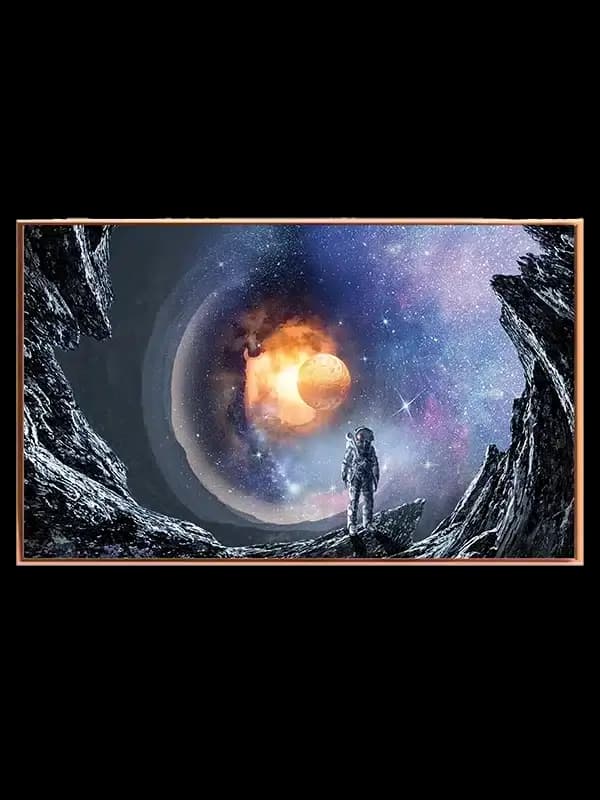 Astronaut ved Kosmisk Eksplosion