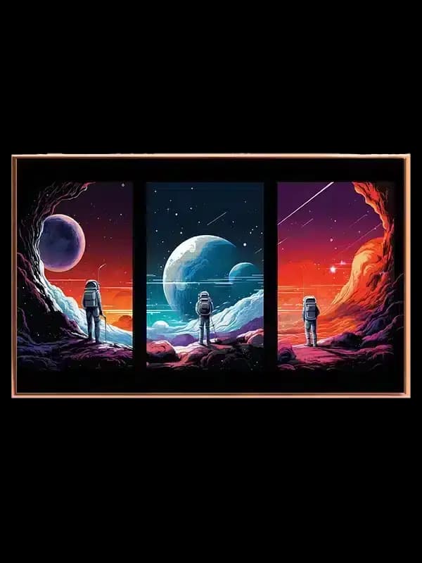 Astronauter Under Tre Himle