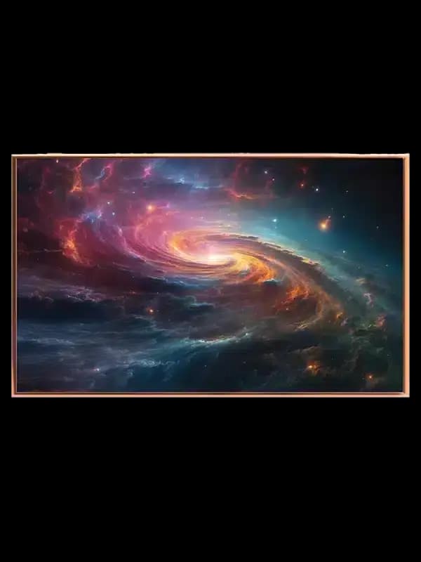 Kosmisk Spiralgalakse i Farver