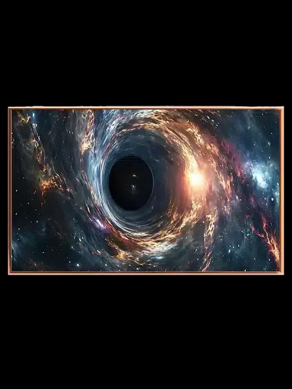 Kosmisk Hvirvel Omkring Sort Hul