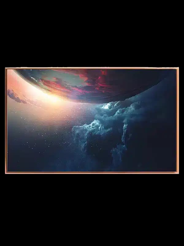 Planetkant Over Kosmiske Skyer