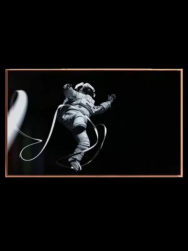 Grafisk Astronaut i Mørkt Rum
