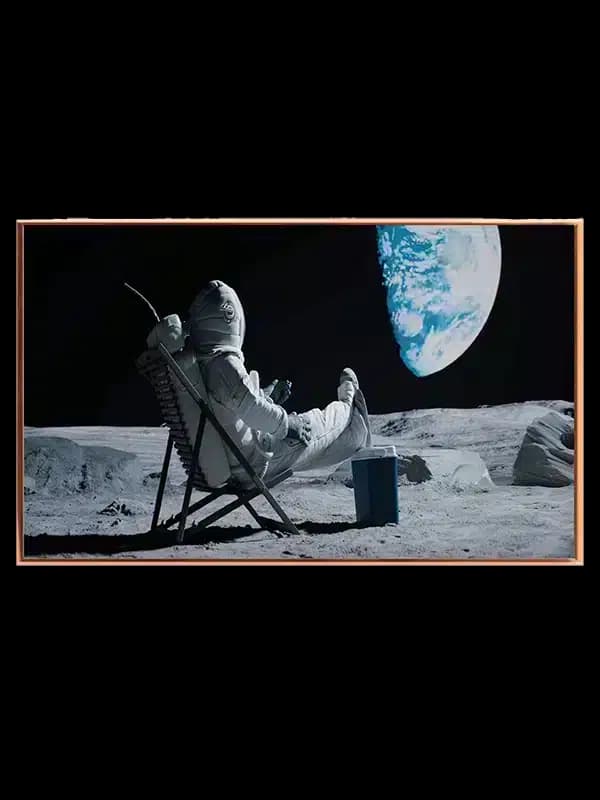 Astronaut Slapper af på Månen