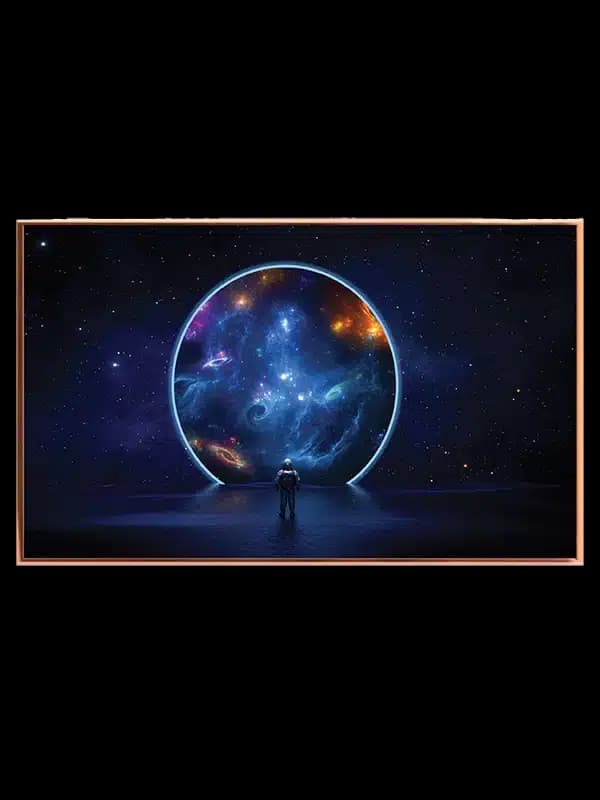 Astronaut Foran Kosmisk Portal