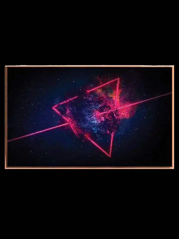 Neon Trekant i Kosmisk Tåge