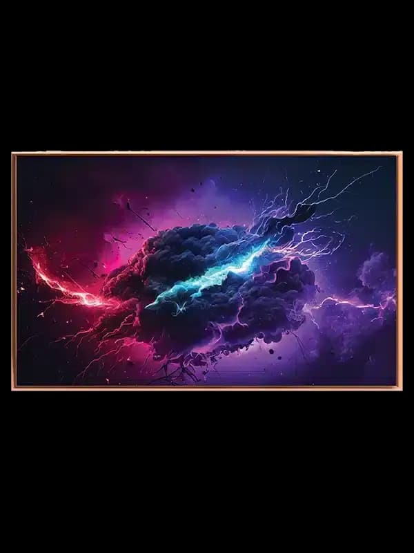 Kosmisk Stormsky med Lyn