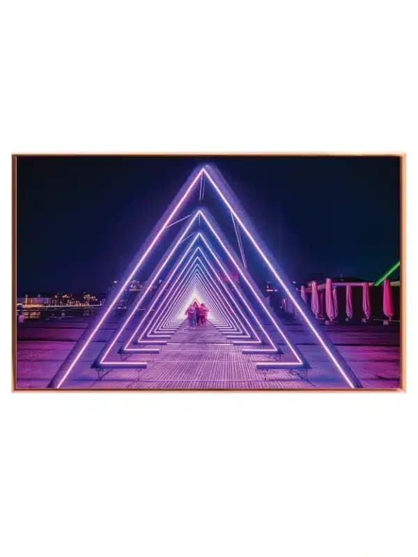 Neon Triangle Light Tunnel