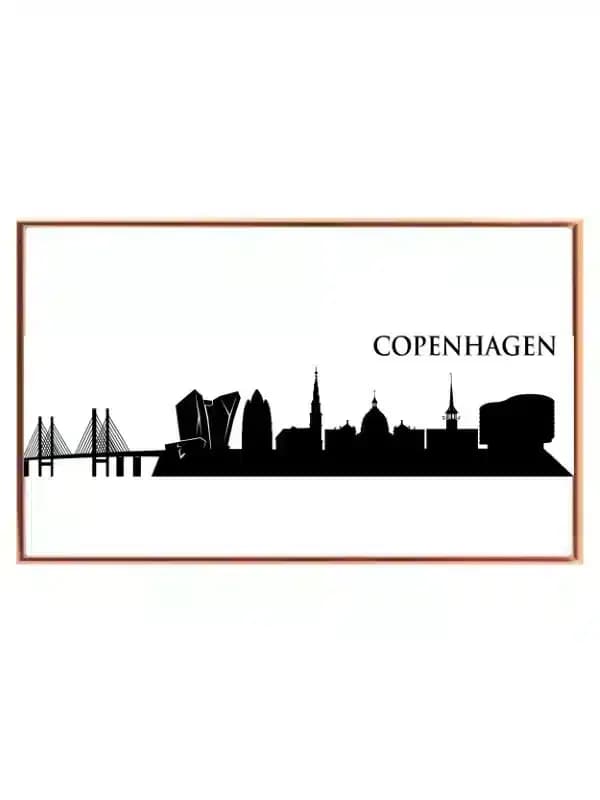 Copenhagen Skyline Silhouette Poster