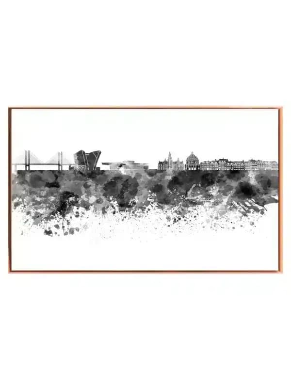 Copenhagen Skyline Watercolor Art