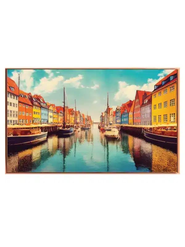 Colorful Canal With Boats