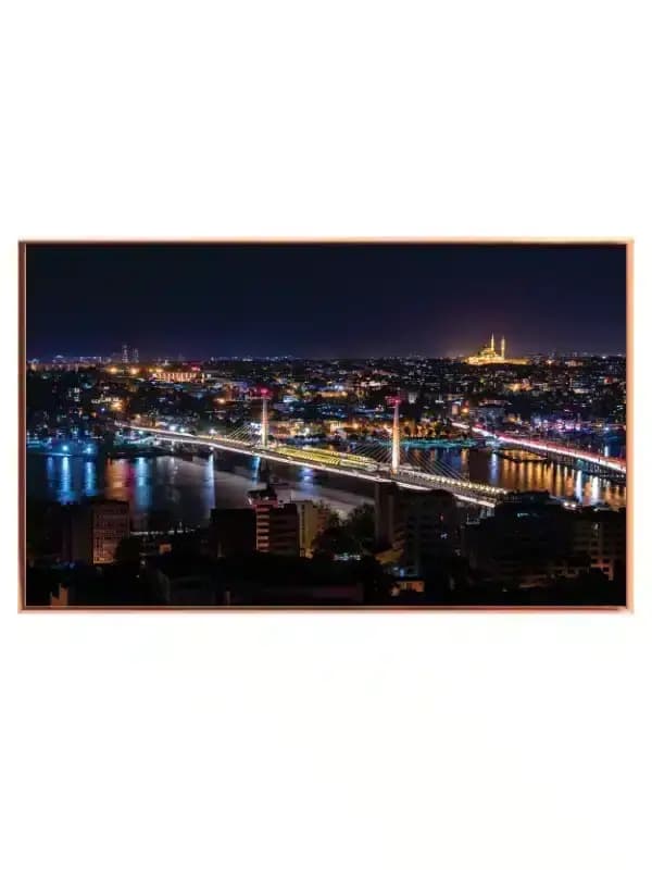 Istanbul Nighttime Cityscape View