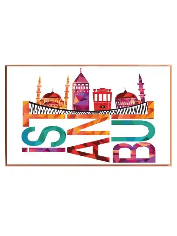 Colorful Istanbul Cityscape Poster