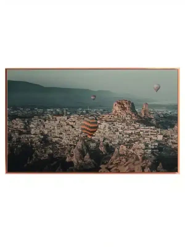 Hot Air Balloons Over City