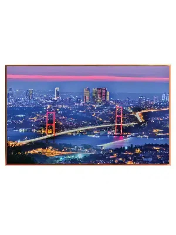 Istanbul Night Bridge Lights