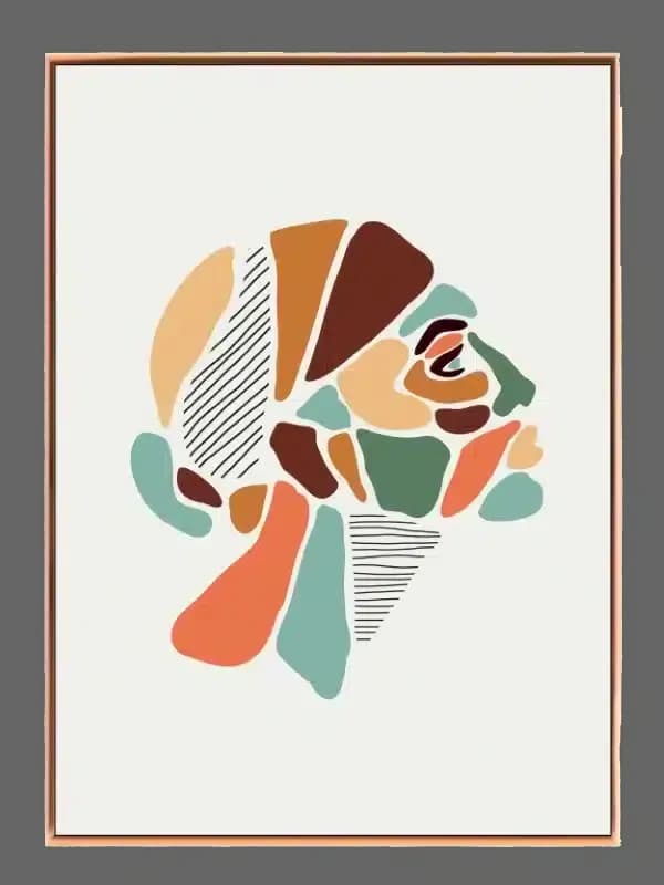 Fragmented Color Bloom Plakat