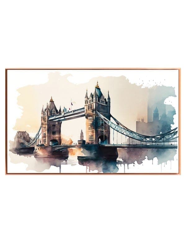 London Tower Bridge Watercolor Art