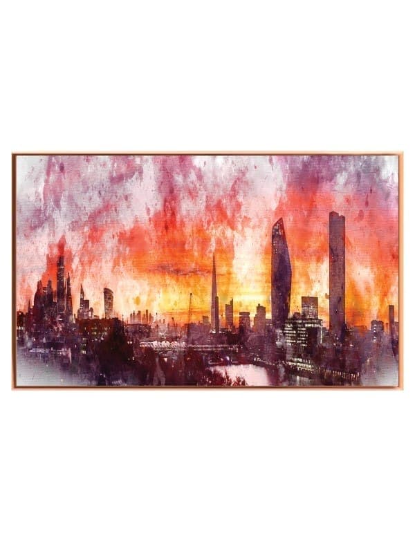London Skyline Sunset Illustration
