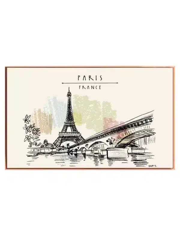 Paris Skyline With Eiffel Tower