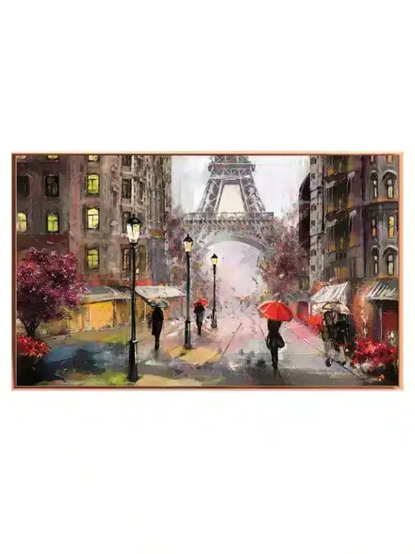 Paris Street Scene With Umbrellas