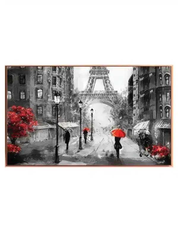 Paris Street Scene With Eiffel
