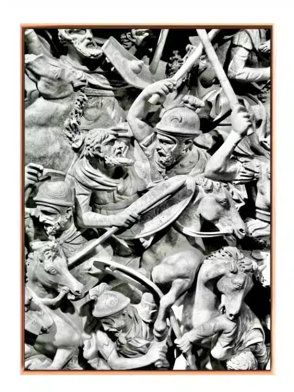 Detaljeret Romersk Kamp Relief