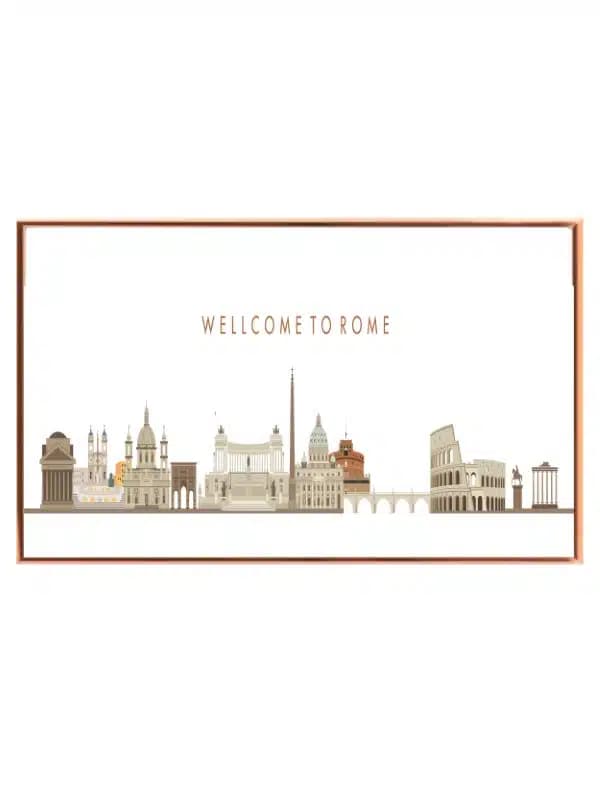 Welcome To Rome Skyline Poster