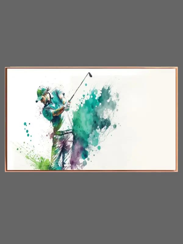 Dynamisk Golfspiller i Farvesplash