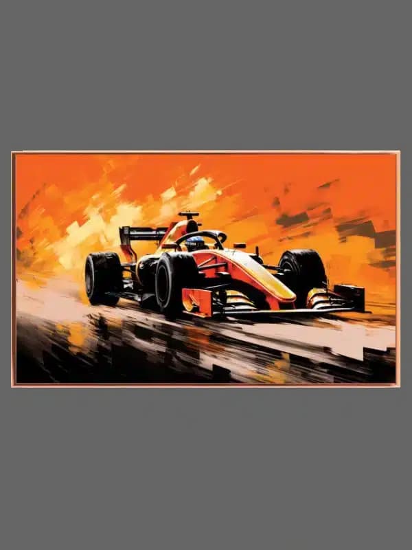 Lynhurtig Racerbil i Fart