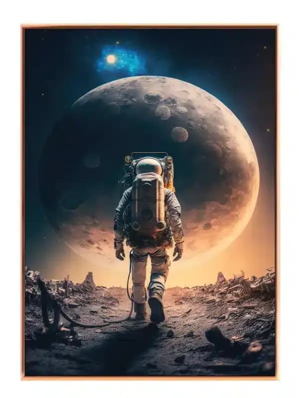 Astronaut Mod Kæmpe Måne