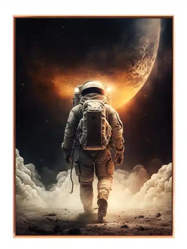 Astronaut Mod Glødende Planet