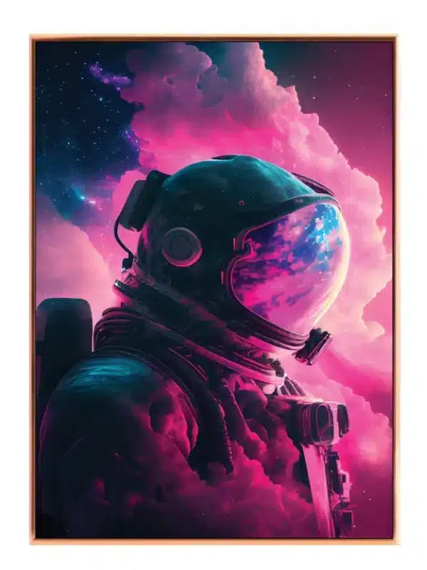 Astronaut i Pink Nebula