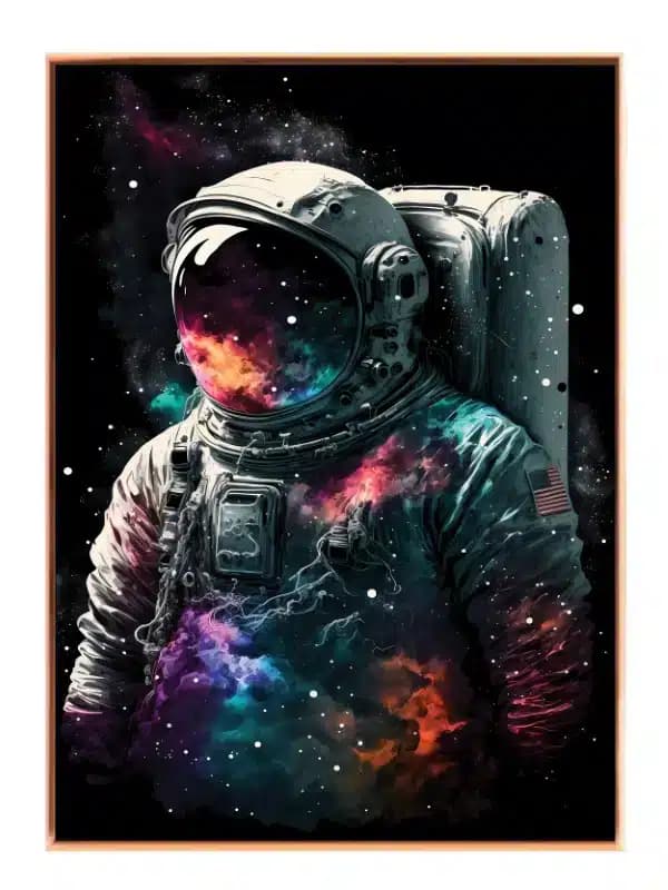 Astronaut med Kosmisk Nebula
