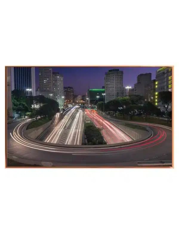 Lysstriber Over Byens Motorvej