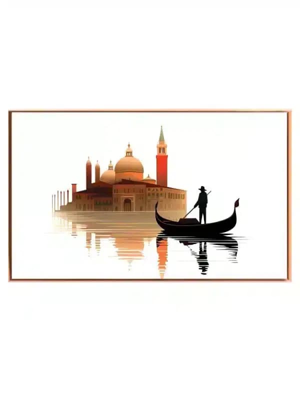 Venice Gondola Silhouette Art
