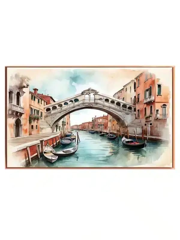 Venetian Canal With Bridge