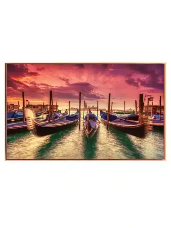 Sunset Over Venetian Gondolas
