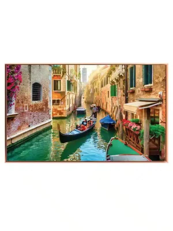 Scenic Canal With Gondolas