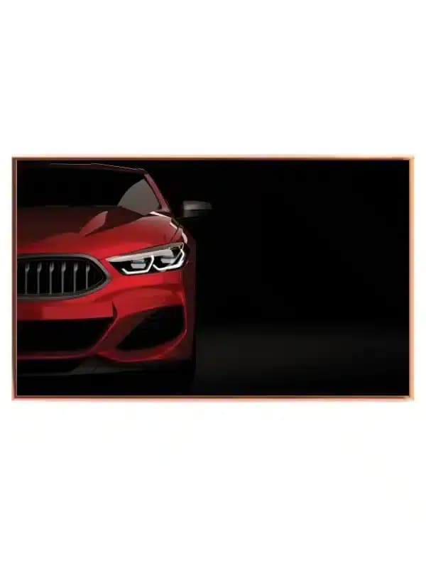Rød BMW Forfra
