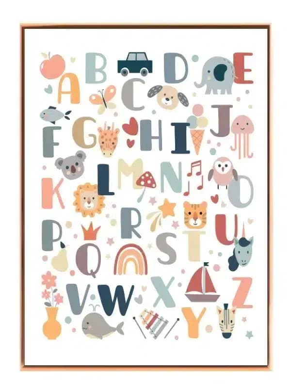 Playful Animal Alphabet Plakat