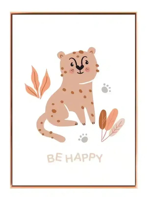 Happy Playful Leopard Plakat