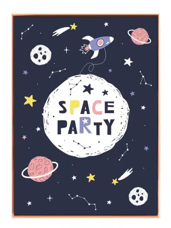 Playful Space Party Adventure Plakat