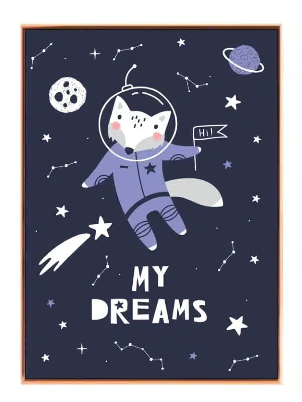 Playful Fox Space Adventure Plakat