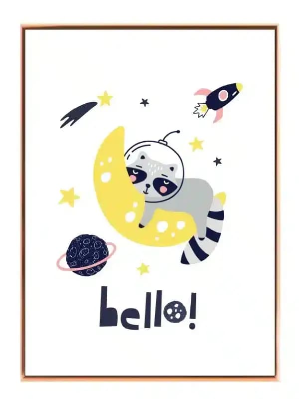 Playful Space Raccoon Dream Plakat