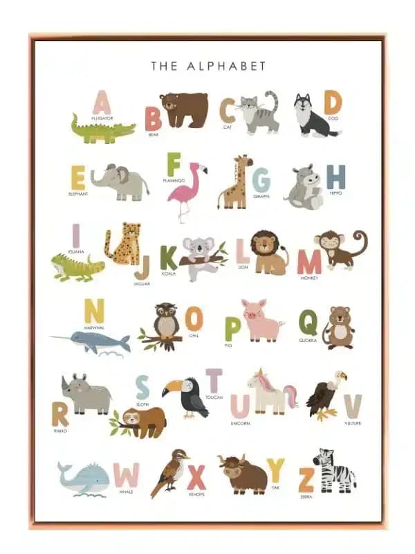 Playful Animal Alphabet Fun Plakat