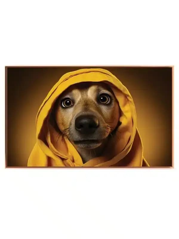 Curious Dog In Hoodie Plakat